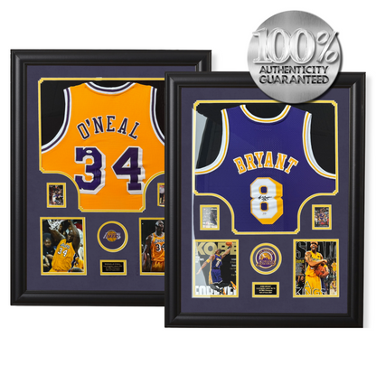 Kobe Bryant & Shaquille O'Neal (Los Angles Lakers) Signed Jerseys