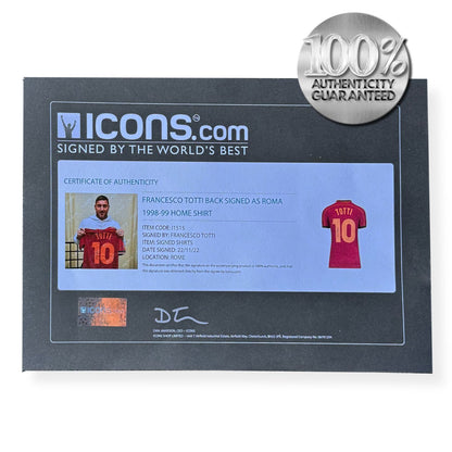 Francesco Totti ('98-99 AS Roma) Signed Jersey